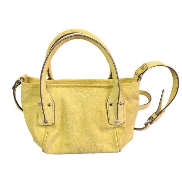 B Makowsky Handbag Satchel Yellow Leather ShoulderBag Purse  B Makowsky Women\'s Yellow Purse/Handbag/Crossbody Size S SKU 1759